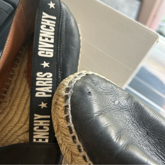 Givenchy Black Leather Espadrilles sz 39 - Picture 8 of 9